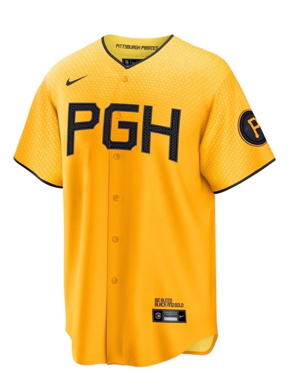 Pittsburgh Pirates Nike City Connect Jersey Mens L Gold NWT🔥
